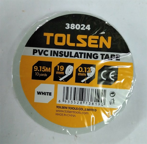 Băng keo điện trắng 9,15m Tolsen 38024 - Ảnh 2
