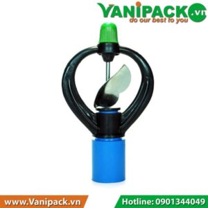 Béc bướm phun mưa lá thép xoay 360 độ cánh tròn nối ống PVC 27 cổ không xoay Kanok 303-C2