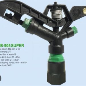 BÉC cánh đập lớn 2 tia kiểu Taiwan ren trong 34(màu đen + xanh lá) B-905SUPER