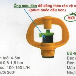 Béc nhỏ bọc inox ren ngoài 17 màu đen hoặc vàng BB-903+