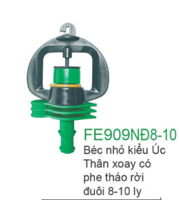 Béc nhỏ kiểu Úc thân xoay có phe tháo rời HỌNG PHUN 1.5 đuôi 8-10 ly FE909N Đ8-10