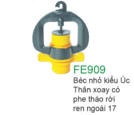 Béc nhỏ kiểu Úc thân xoay có phe tháo rời ren ngoài 17 FE909