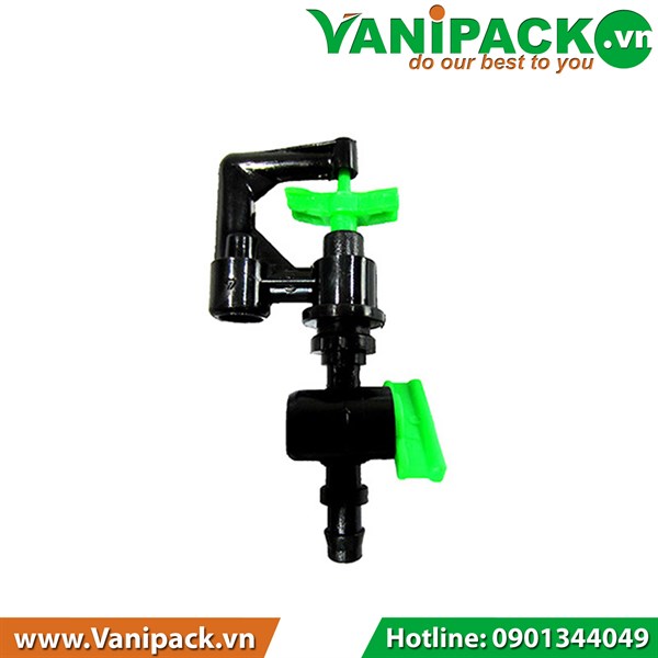 Béc nhỏ tưới phun 360 nối ống 5 ly + van Kanok 321-AV