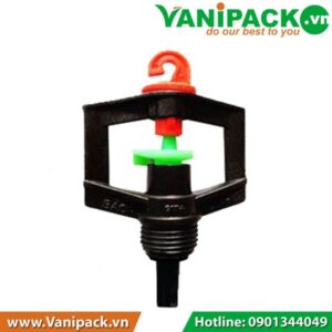 Béc nhỏ vuông bọc inox đuôi 6 ly màu xám hoặc đen BB-917D+