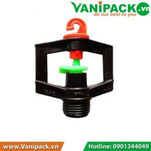 Béc nhỏ vuông bọc inox ren ngoài 17 xám hoặc đen BB-917+