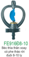 BÉC thìa thân xoay có phe tháo rời đuôi 8-10 ly FE916Đ8-10