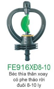 BÉC thìa thân xoay có phe tháo rời HỌNG PHUN 4.5 LY đuôi 8-10 ly FE916XĐ8-10