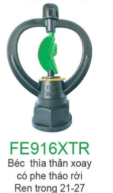BÉC thìa thân xoay có phe tháo rời HỌNG PHUN 4.5 LY Ren trong 21-27 FE916XTR