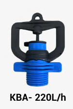 Béc tưới không bù áp 220L/H ren ngoài 17mm AT25-AM-R700220KBA