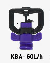 Béc tưới không bù áp 60L/H ren ngoài 17mm AT25-AM-R70060KBA