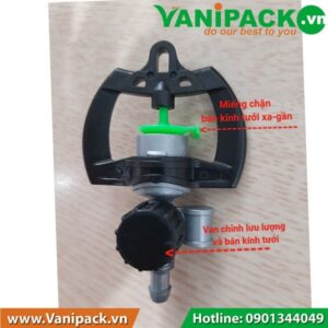 Béc tưới phun mưa cục bộ ren ngoài 17 có van chỉnh được bán kính BB-CV92