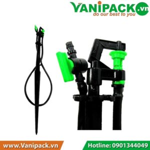 Bộ Béc nhỏ tưới phun 360 nối ống 5 ly + van chỉnh + cây cắm 40cm Kanok 331-NV