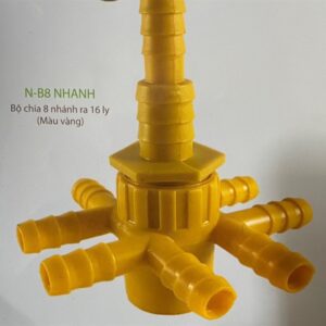 Bộ chia 8 nhánh ra 16 ly màu vàng N-B8NHANH