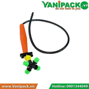Bộ Đầu Phun Sương 4 Cửa + Van + Ống Nối 5 Ly Kanok 374-TV4