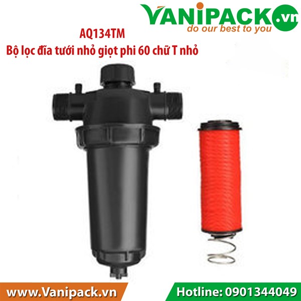 Bộ lọc đĩa tưới nhỏ giọt phi 60 chữ T nhỏ VAN AQ134TM