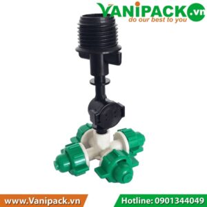 Bộ Phun Sương 4 Cửa Kèm Van Chống Gỉ Và Nối Ren Ngoài 21mm NB-B4CUA