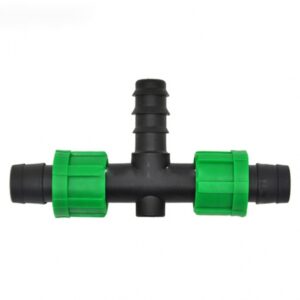 Chữ T chia 2 đai ren vặn khóa dây dẹp nhỏ giọt 16mm ra ống tròn LDPE 16mm TPA-CTDD16