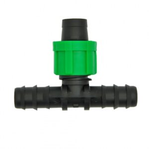 Chữ T chia đai ren vặn khóa dây dẹp nhỏ giọt 16mm chia 2 ống tròn LDPE 16mm * 16mm TPA-CTDD16