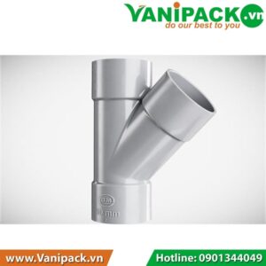 Chữ Y 45 Độ ( T 45 Độ) Nhựa Hệ Inch Loại Mỏng Bình Minh BM-CYT45NM-27M>DN90 X Zmin19