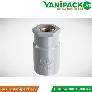 Cục Nối Ren Trong Thau Nhựa Hệ Inch Loại Dày Bình Minh BM-NRTTD