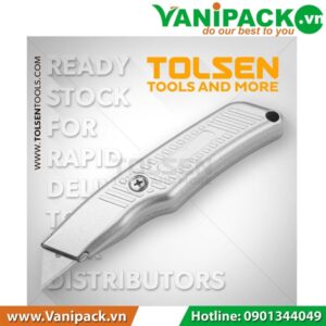 Dao rọc giấy thu gọn lưỡi dao 61 x 19mm Tolsen TS30108