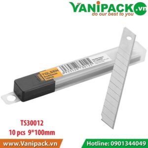 Hộp 10 Lưỡi Dao rọc giấy 9 x 100mm Tolsen TS30012