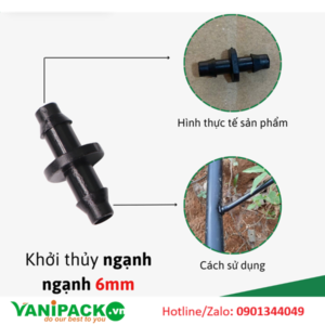 Khởi thủy 6mm 2 Đầu ngạnh AT25-APS-KT6NN