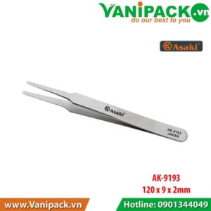Nhíp gắp linh kiện chống tĩnh điện mũi bằng 120- 9- 2mm Asaki AK-9203
