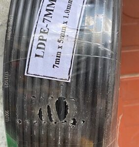 Ống nhựa LDPE 7mm x 5mm x 1.0mm màu đen (Quy cách cuộn 200m) TPA-D004