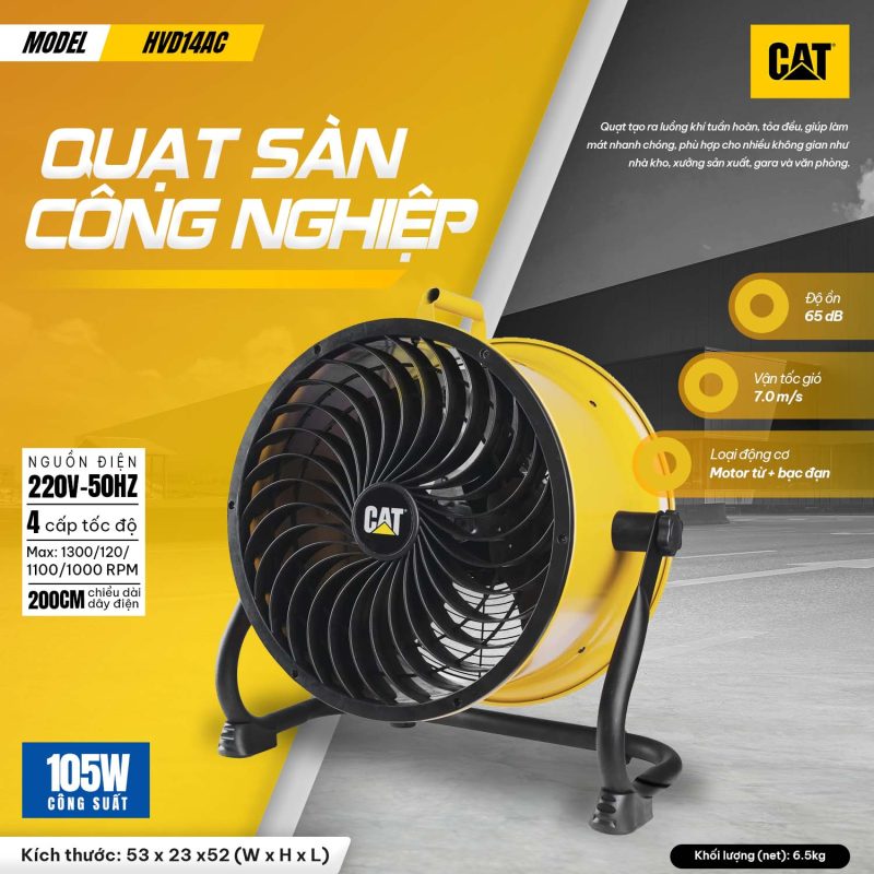 Quạt công nghiệp caterpillar 14″ hvd-14ac