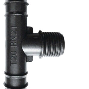 T 2 đầu nối ống LDPE 20 ly ren ngoài 21 BBLDPE-T20-RN21