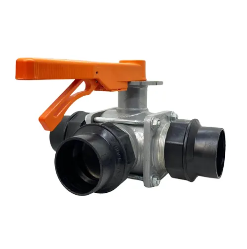 Van bi cầu 3 ngã thân nhôm khối cao cấp dán 90mm - Ấn Độ