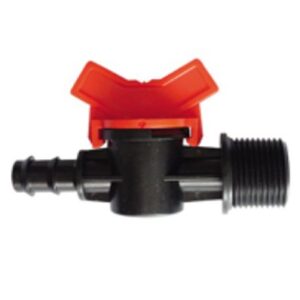 Van khóa ren ngoài 21mm ống LDPE 20mm