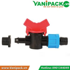 Van khởi thủy nối khóa dây nhỏ giọt 16mm có roan cao su VAN16