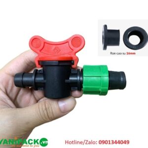 Van Khởi thuỷ ống xẹp nhỏ giọt 16 + Ron cao su 16 AT25-