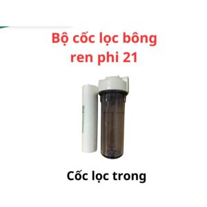 Vỏ cốc lọc trong trắng Đục- ren 21mm AT25-PS-LOCTRANG21