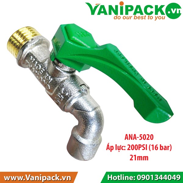 Vòi ANA xanh lá 21mm Áp lực 200PSI- 16 bar ANA-5020