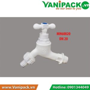 Vòi Nhựa Tay Xoáy Nối Ống Mềm Nhựa MH DN 20 Minh Hòa MH60020