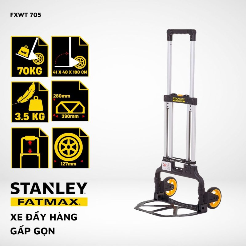 Xe đẩy hàng 2 bánh stanley fatmax – usa fxwt-705 – tải trọng 70kg.