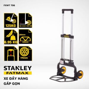Xe đẩy hàng 2 bánh stanley fatmax – usa fxwt-706 – tải trọng 125kg.