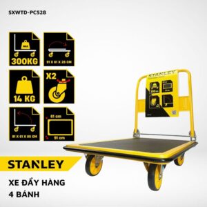 Xe đẩy hàng 4 bánh stanley pc528 – tải trọng 300kg.