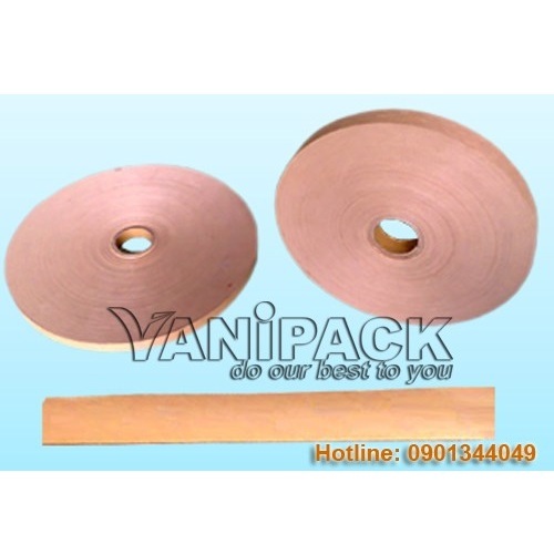 Băng keo giấy không lỗ màu vàng 12mm