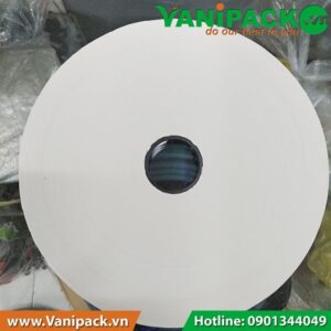 Băng keo giấy màu trắng, có lỗ
